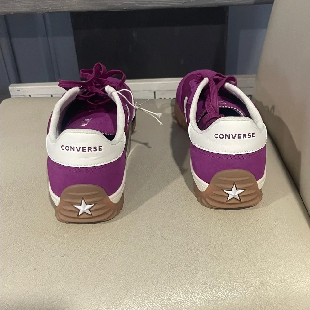 Converse All‎ Star Run Star Purple White Trainers Sneakers Women’s 11 NWT Suede - Picture 4 of 6